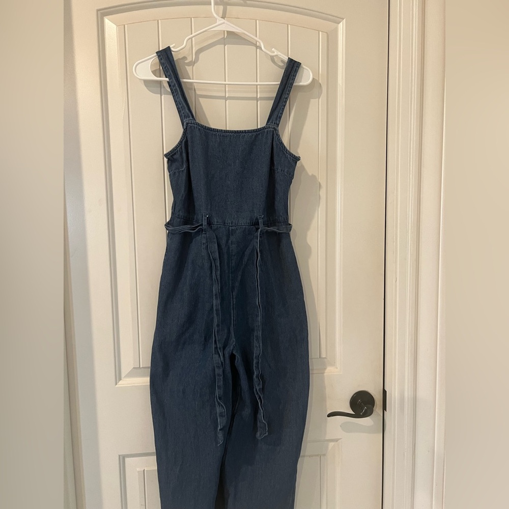 American Eagle Outfitters Dark Blue Denim Jumpsuit